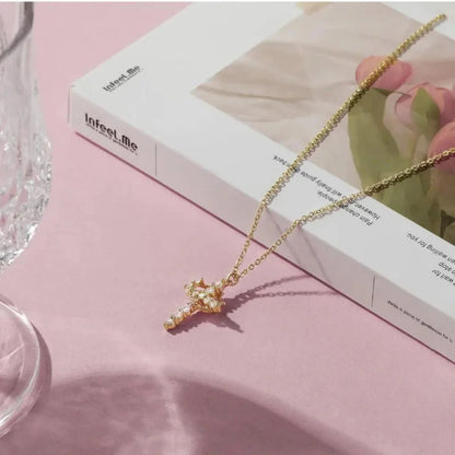 Collier Croix & Couronne Anti-Stress