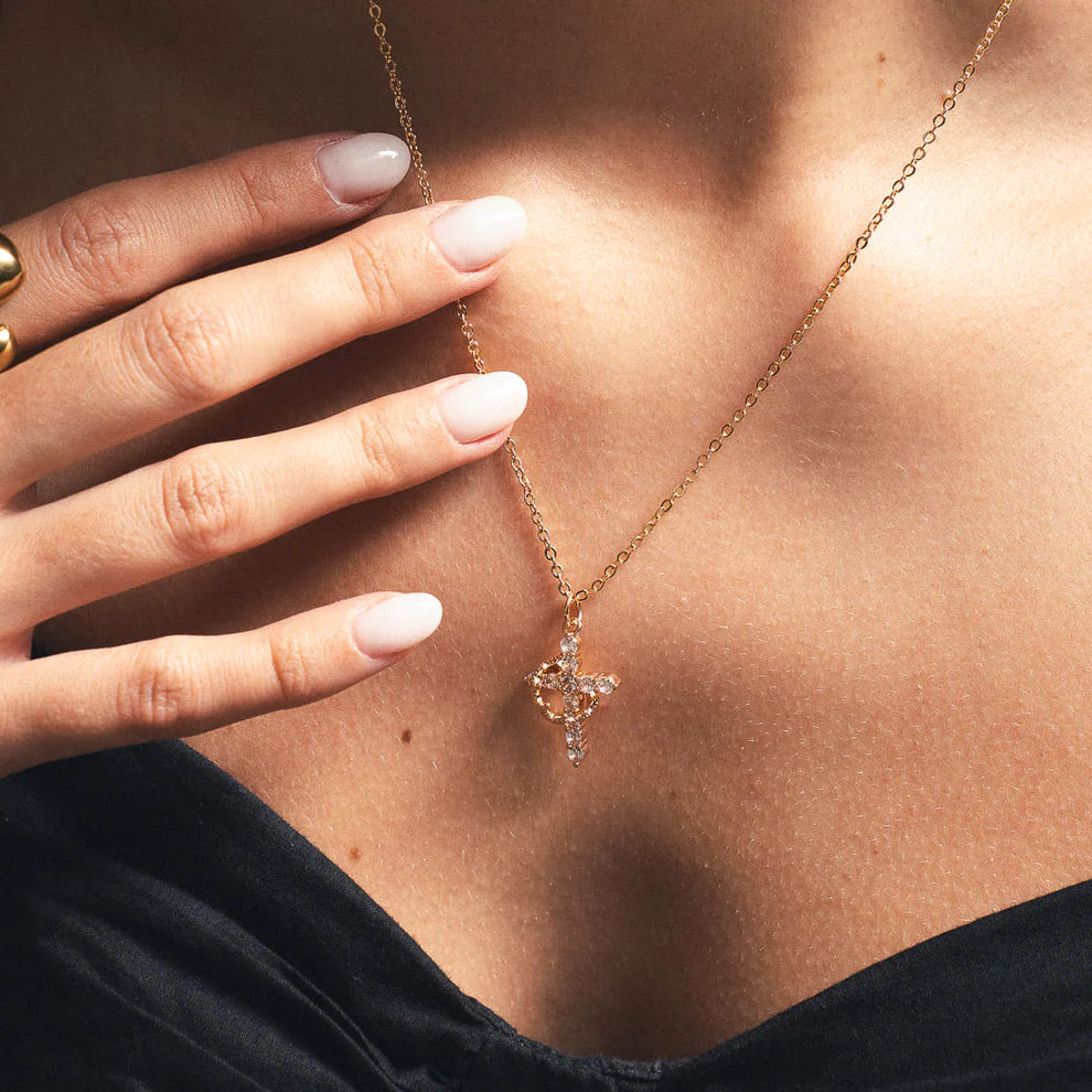 Collier Croix & Couronne Anti-Stress